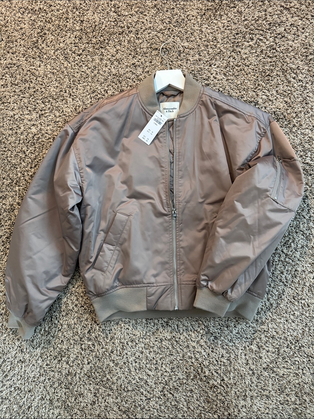Abercrombie & Fitch NWT - Taupe Bomber Jacket